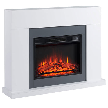 44" Electric Fireplace Suite with Remote Control, 2000W Freestanding Fireplace Heater with LED Flame Effect