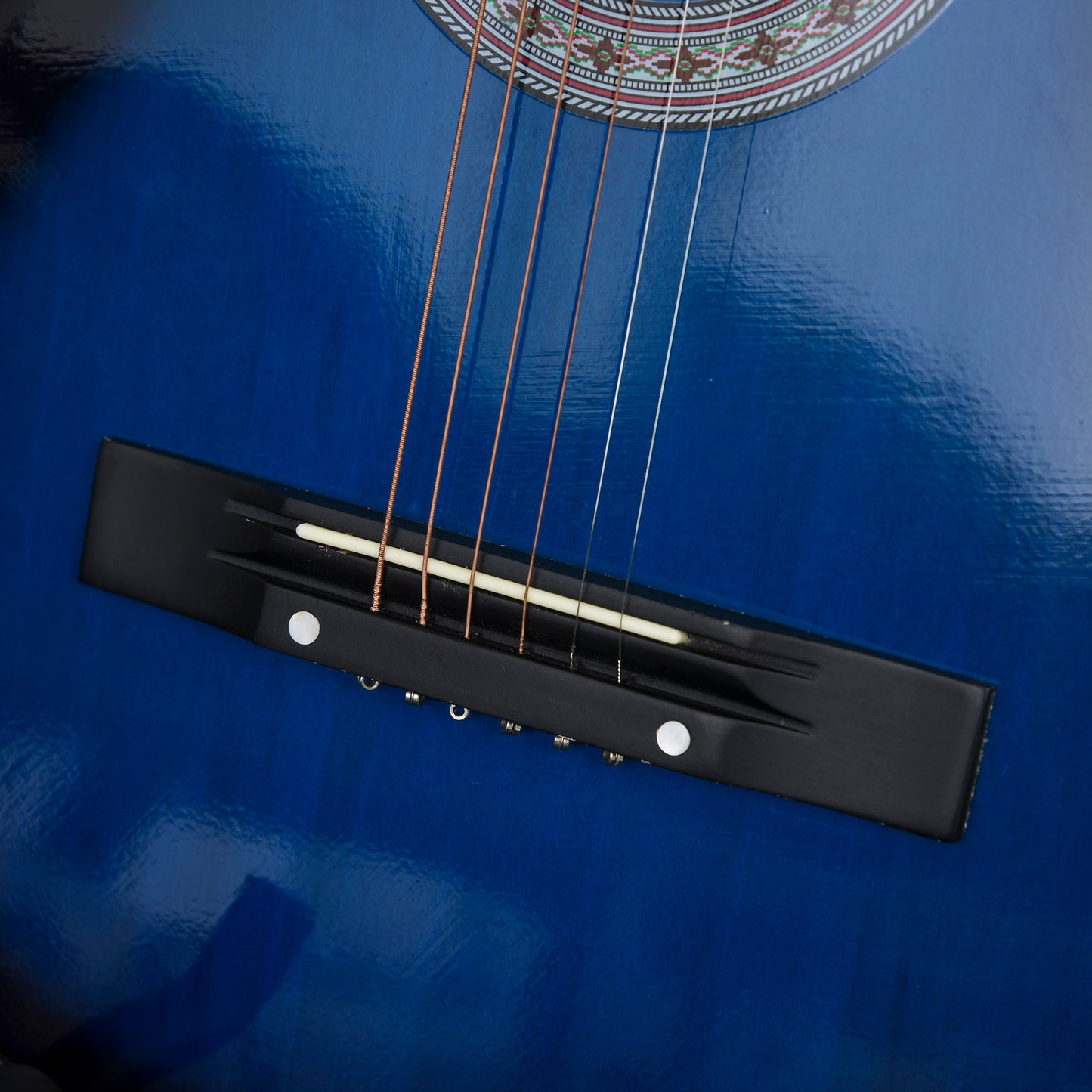 38 Inch Full Size Acoustic Electric Guitar, Classical Beginner Junior Adult Guitar Gloss Finish with Carrying Case, Strap