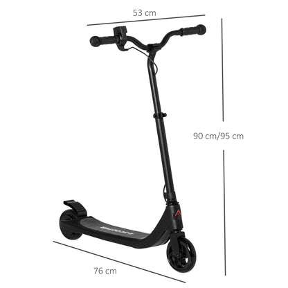 Electric Scooter, 120W Motor E-Scooter, Adjustable Height, Rear Brake for Ages 6+ Years - Black