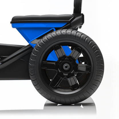 Pedal Go Kart for Kids 2-5 Years, with Silent EVA Wheels, Metal Frame, Blue