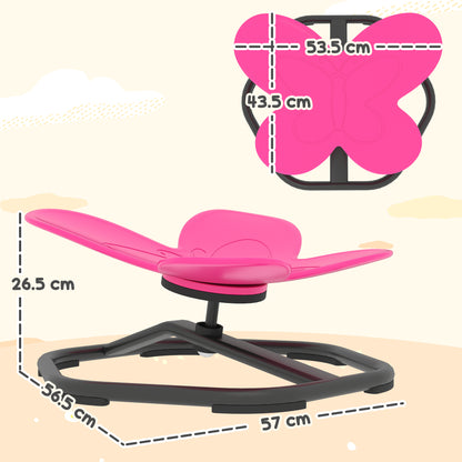 Butterfly-Shaped-kids Swivel Chair, Sensory Spinning Chair for Balance, Coordination Training, Pink