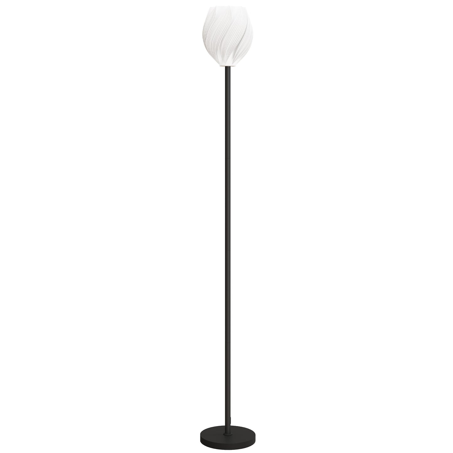 Flower Floor Lamp for Living Room, 3D Printed Modern Standing Lamp with Rose Shade & Foot Switch