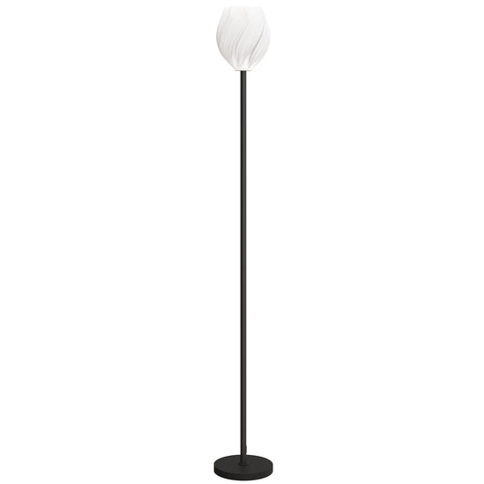 Flower Floor Lamp for Living Room, 3D Printed Modern Standing Lamp with Rose Shade & Foot Switch