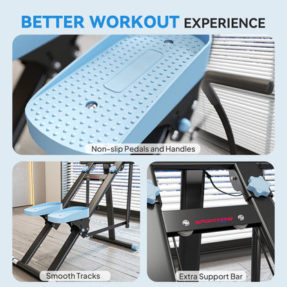 Stair Stepper for Home Gym Exercise, Vertical Climber Machine with LCD Monitor & Adjustable Pedals for Workout