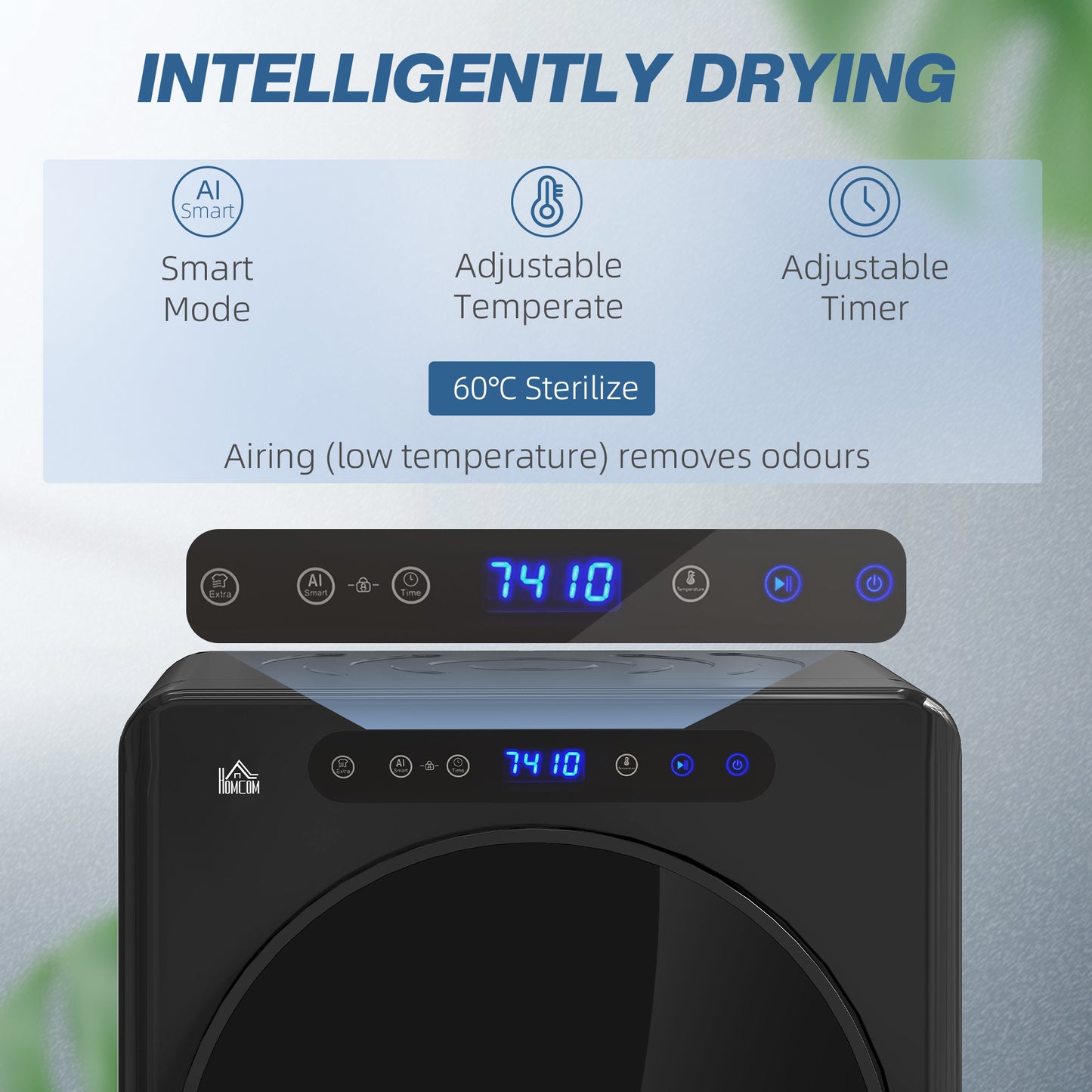 4kg Compact 40-60℃ Tumble Dryer - Black