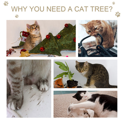 Cat Tree for Indoor Cats Kitten Tower Multi-level Activity Centre Pet Furniture with Scratching Post Condo Hanging Ropes Plus