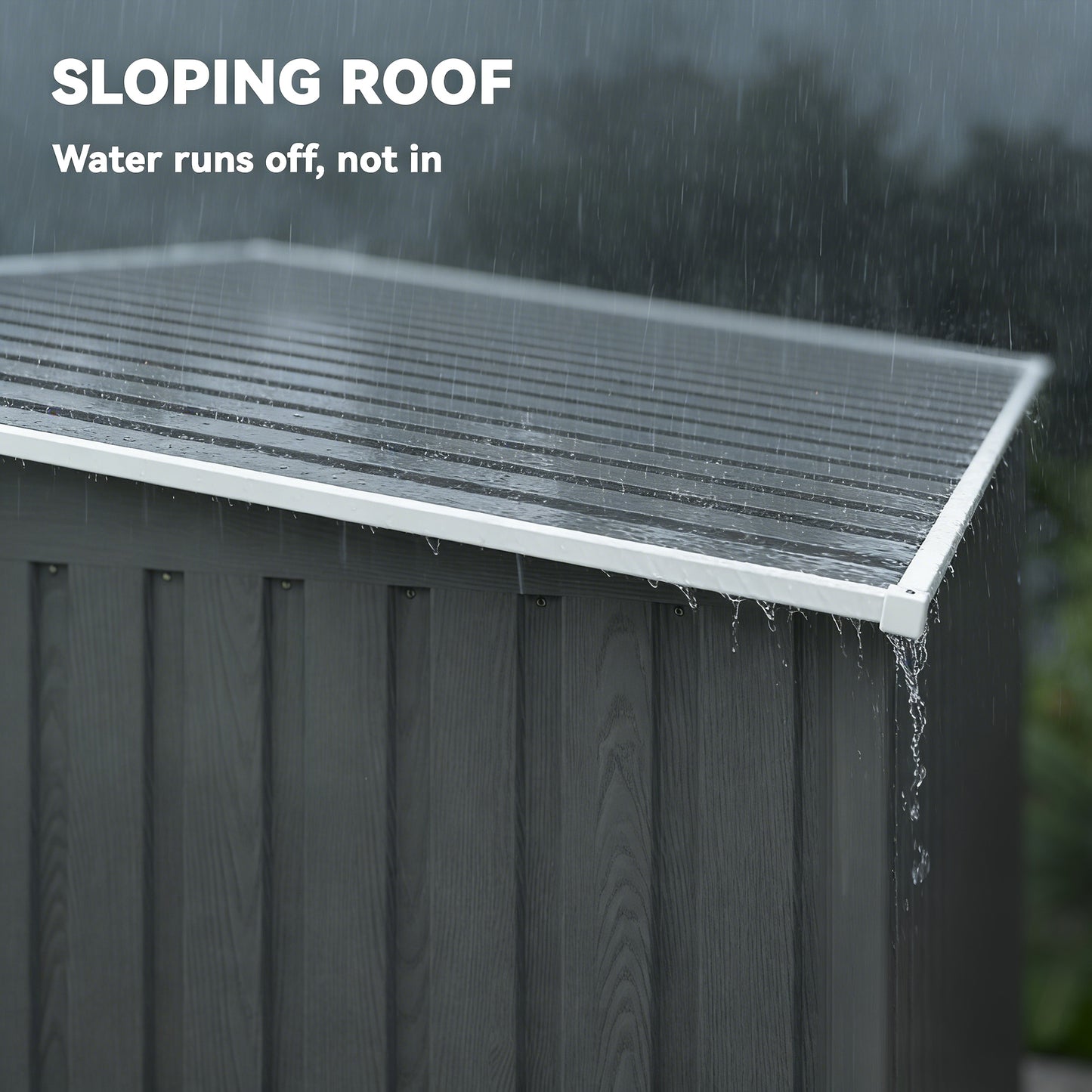 7 x 5ft Galvanised Metal Shed, with Sliding Door - Light Grey