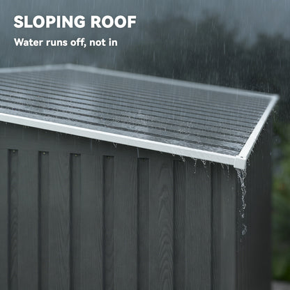 7 x 5ft Galvanised Metal Shed, with Sliding Door - Light Grey