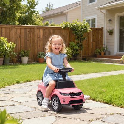 Land Rover Licensed Toddler Ride on Car with Horn, Engine Sounds, Under-Seat Storage, for 18-36 Months, Pink