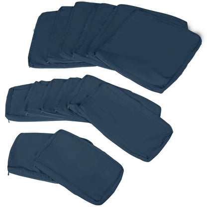 Set of 14 Mixed Cushion Covers - Blue
