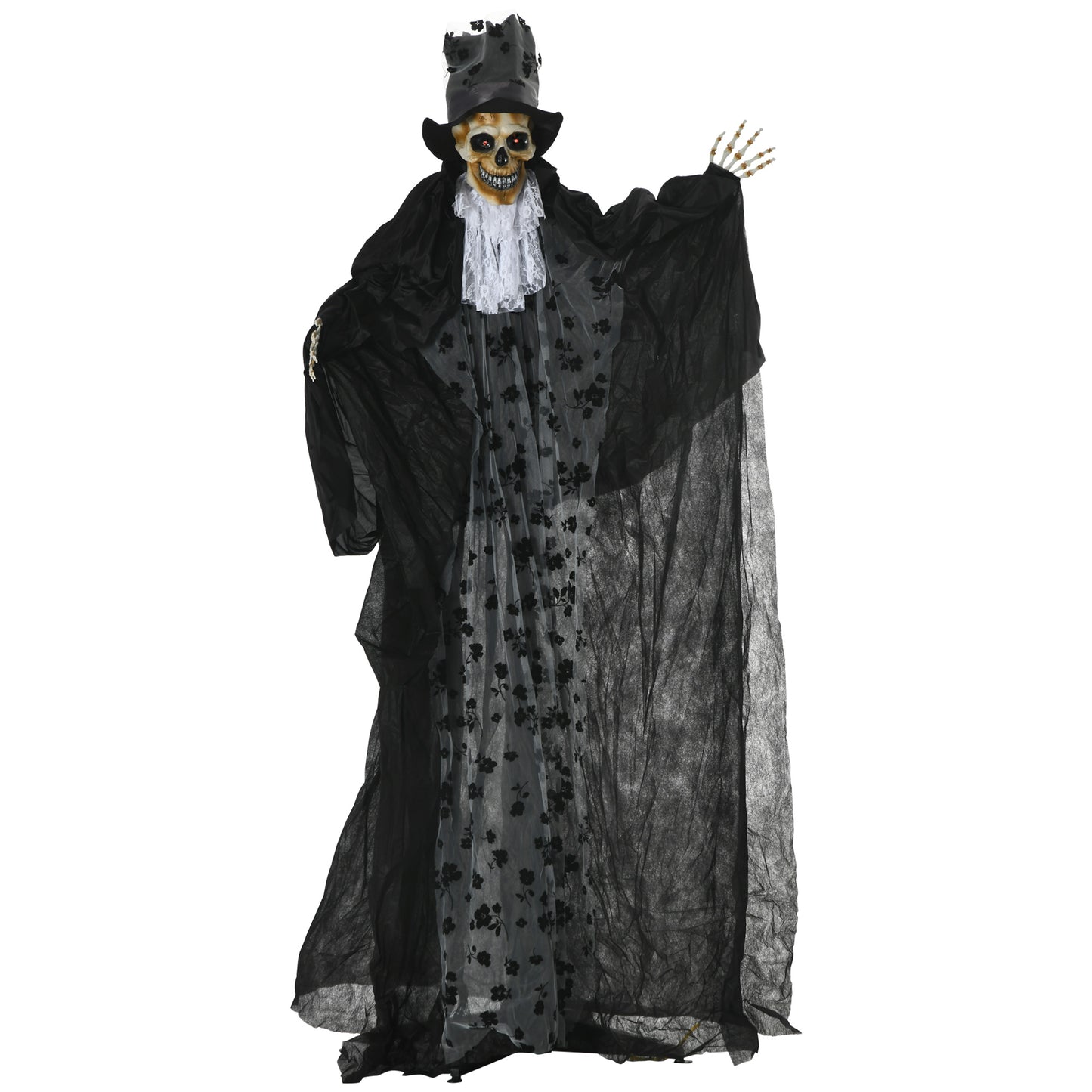 189cm Life Size Outdoor Halloween Decorations Ghost Bridegroom, Animated Prop Animatronic Decor