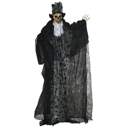 189cm Life Size Outdoor Halloween Decorations Ghost Bridegroom, Animated Prop Animatronic Decor
