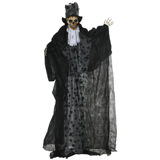 189cm Life Size Outdoor Halloween Decorations Ghost Bridegroom, Animated Prop Animatronic Decor