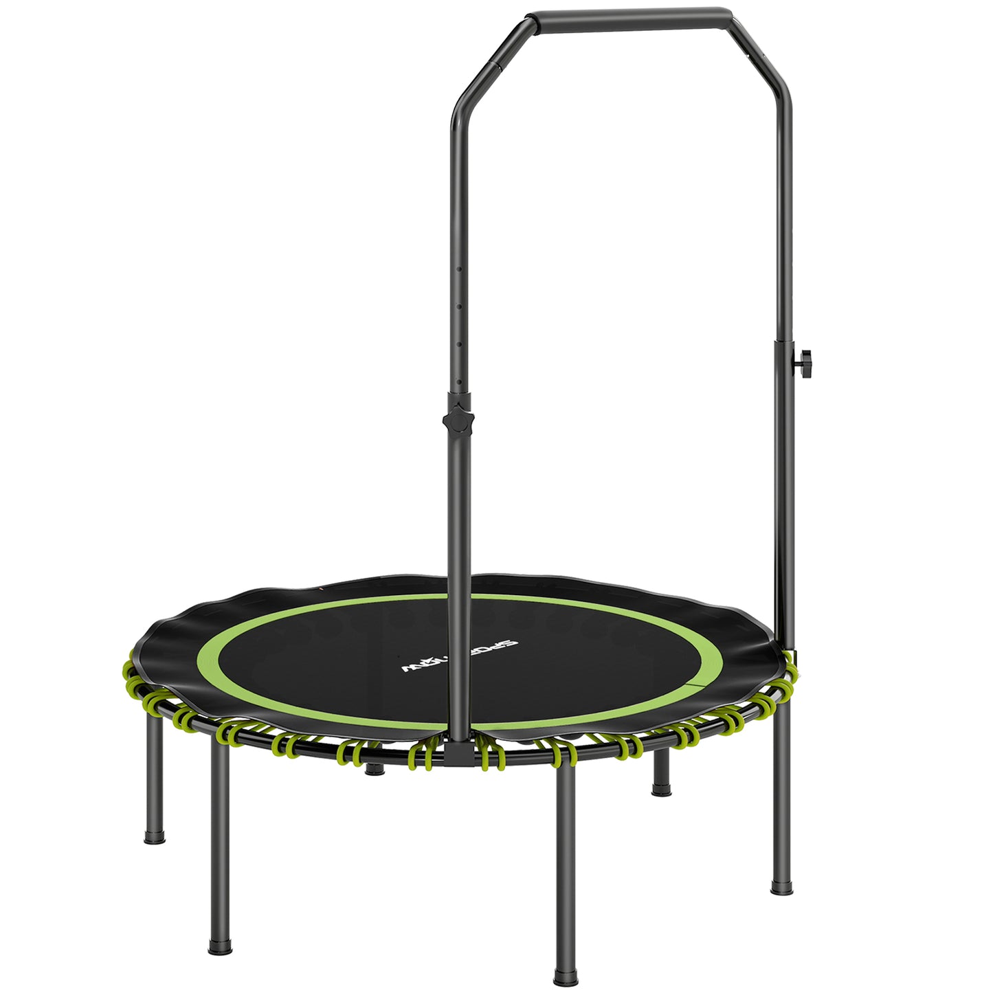 40" Foldable Fitness Trampoline Rebounder with Handle, Green
