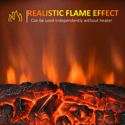 Electric Stove Heater with Realistic Flame Effect, 2000W Portable Indoor Freestanding Electric Fireplace with Adjustable Ther