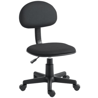 Small Armless Office Chair - Black