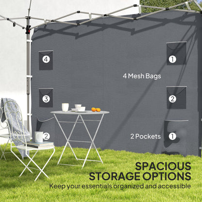 195 x 295cm Replacement Gazebo Sidewall - Grey