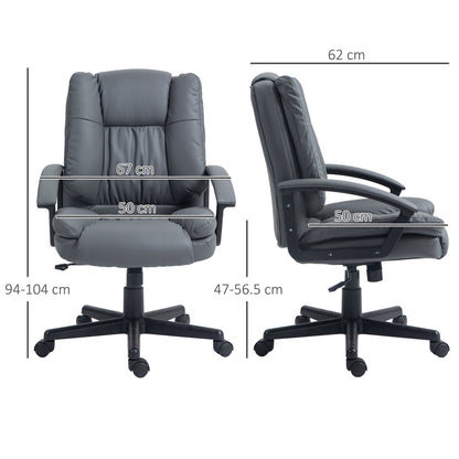 Office Chair, Computer Desk Chair, Mid Back Executive Chair with Adjustable Height and Swivel Rolling Wheels for Home Study