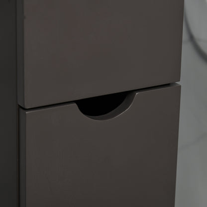 Tall Bathroom Cabinet, Freestanding Slim Bathroom Storage Cabinet with 2-Tier Open Shelf and 2 Drawers for Small Space