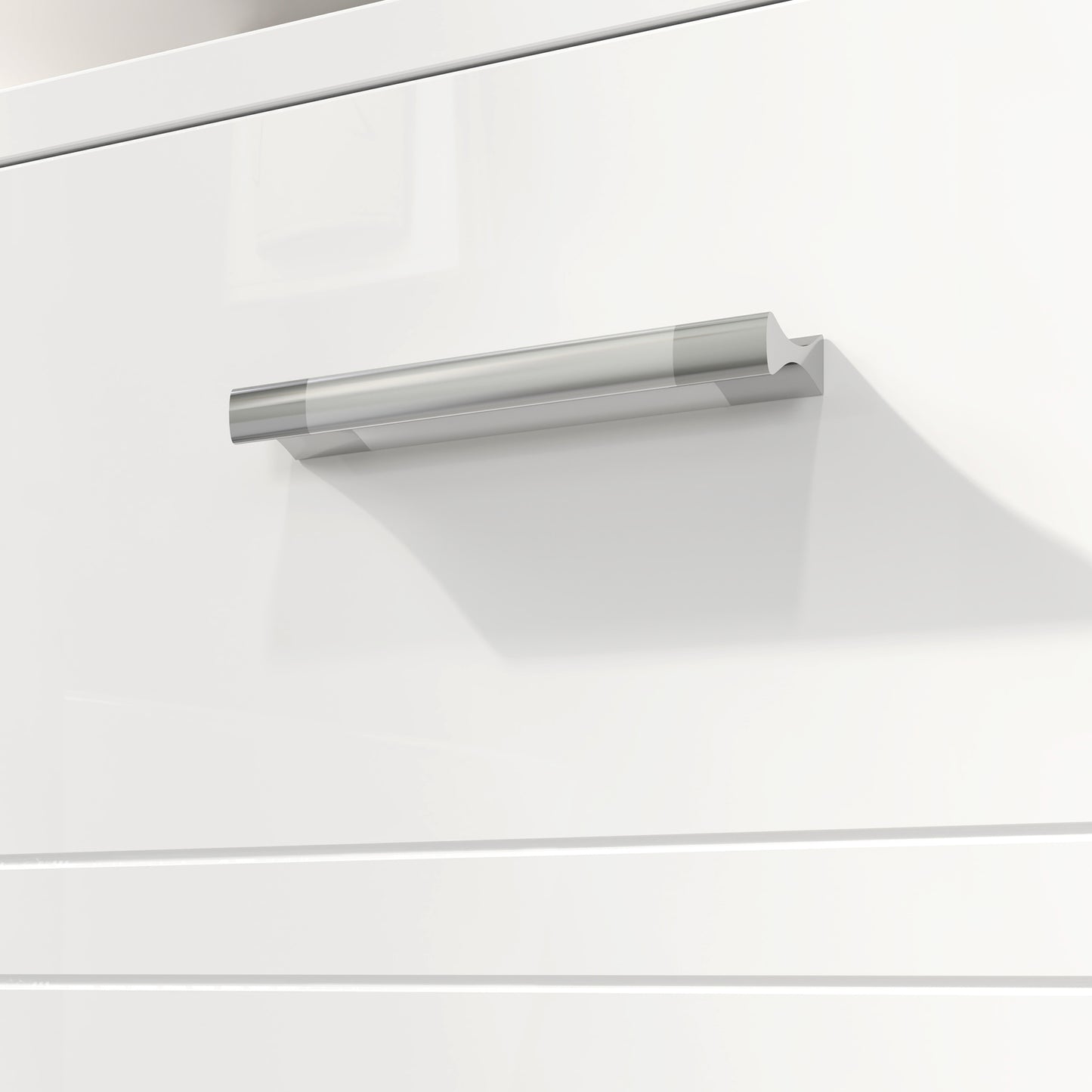 Under Sink Cabinet, Bathroom Vanity Unit, Pedestal Under Sink Design, Storage Cupboard with Adjustable Shelf, High Gloss