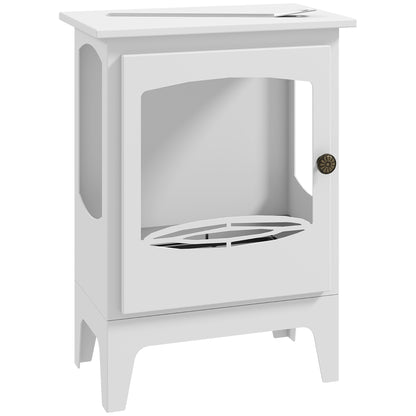Freestanding Ethanol Fireplace, Steel Bioethanol Fireplace with Stainless Steel Flame Snuffer, 0.9L Tank