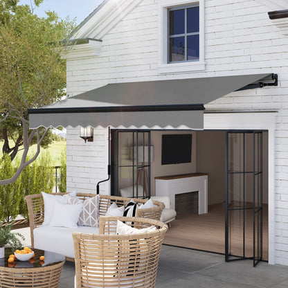3 x 2.5m Electric Awning with LED Light and Remote Controller, Aluminium Frame DIY Retractable Awning
