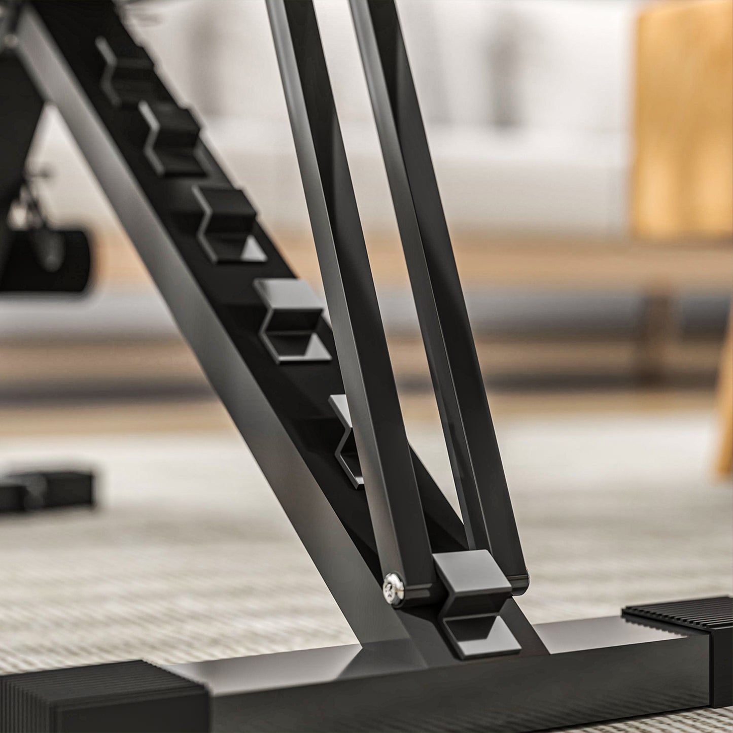 Foldable Weight Bench, Adjustable Incline Flat Bench Press with 6-Level Backrest, 4-Level Seat