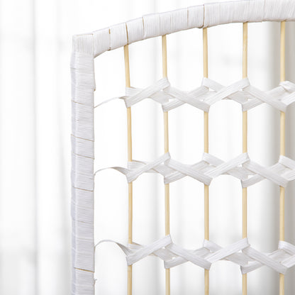 3 Panel Folding Room Divider, Privacy Screen, Paravent Partition Separator for Living Room, Bedroom, White