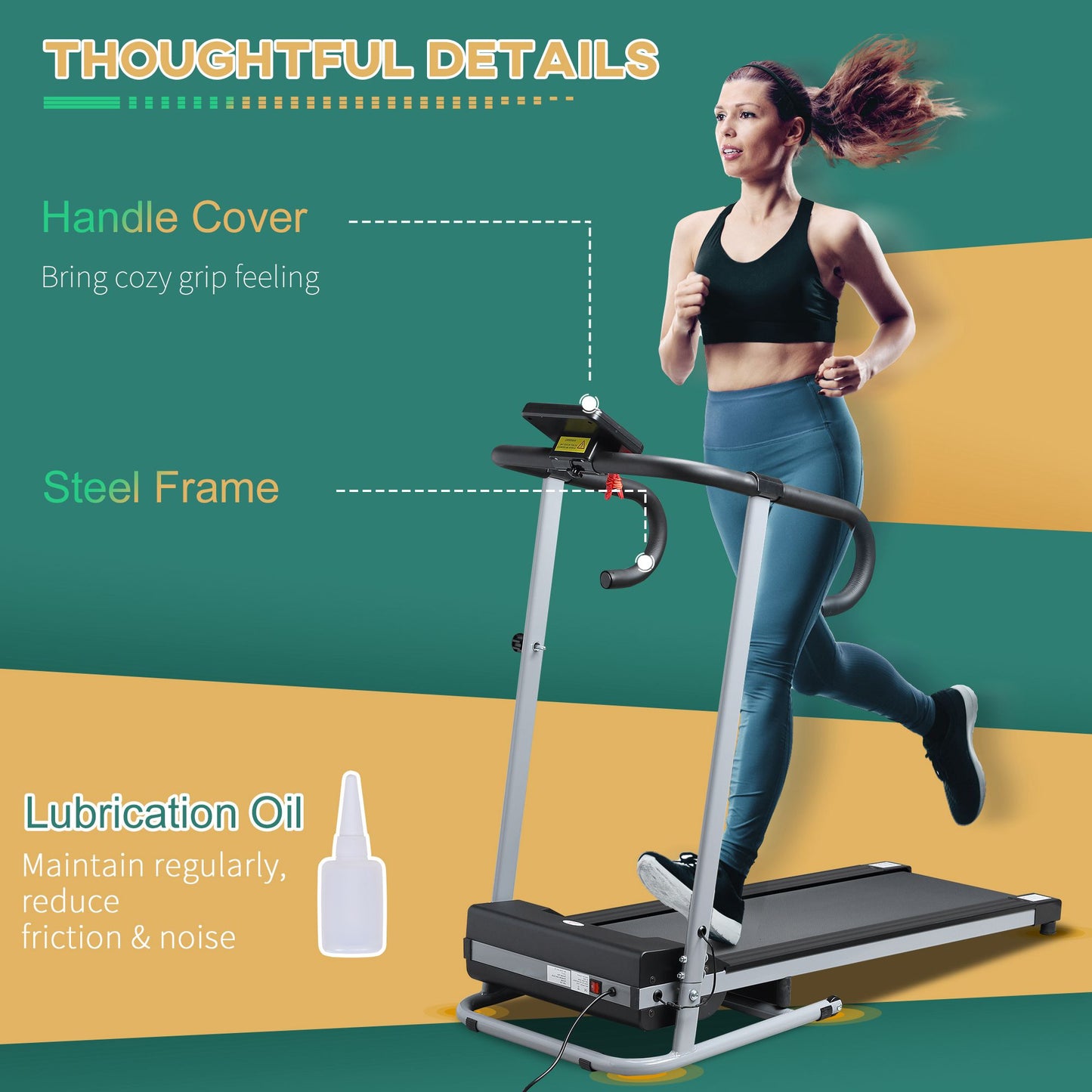 Folding Treadmill with Incline, Walking Pad Treadmill for Home