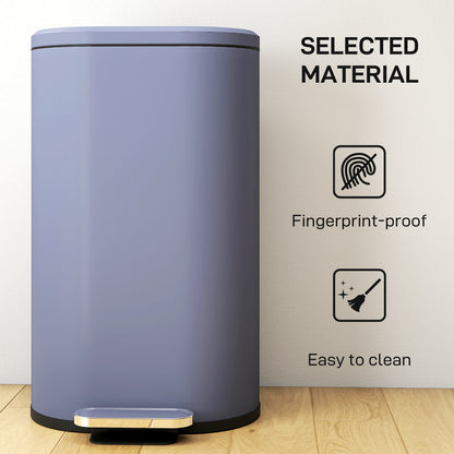 30 L Modern Curved Kitchen Bin - Grey