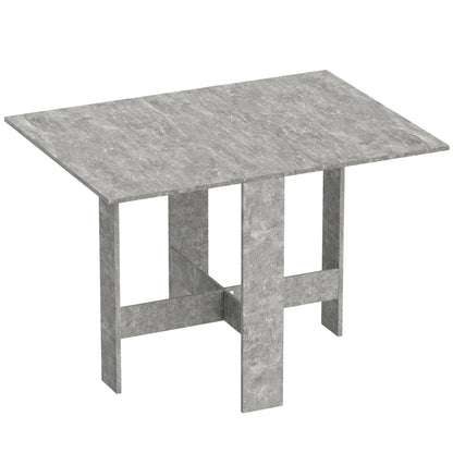 Folding Dining Table, Space-Saving Drop Leaf Kitchen Table for 4-6 People Grey