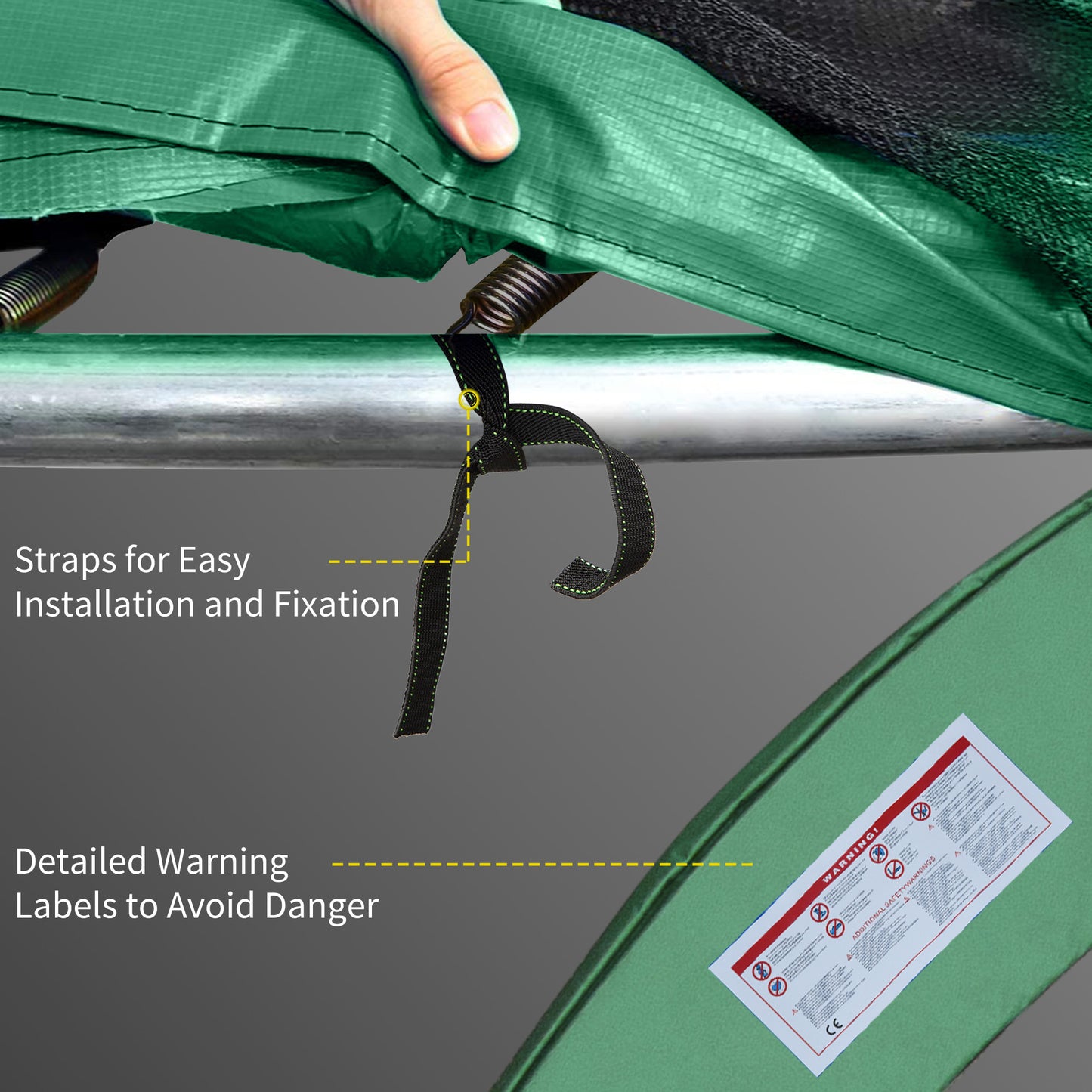 Trampoline Safety Pad, 8 ft-Green