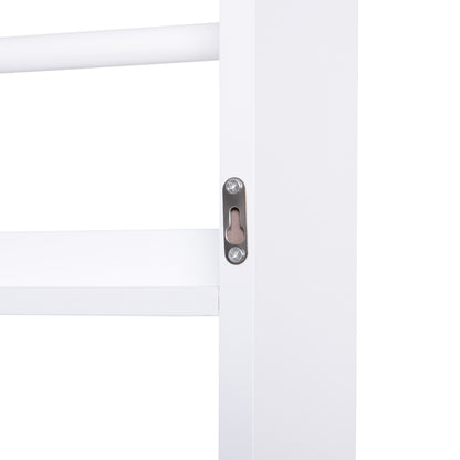 Bookcase, 4 Tier Wall Mounted Bookshelf, 15cm Depth Storage Shelving Rack for Bedroom Nursery Office Home