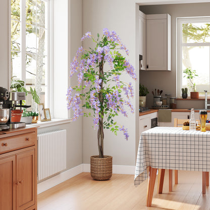 180cm Ficus Artificial Tree, Fake Wisteria Tree in Nursery Pot