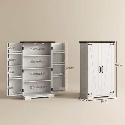 Multi-Storage Farmhouse Style Cabinet - White