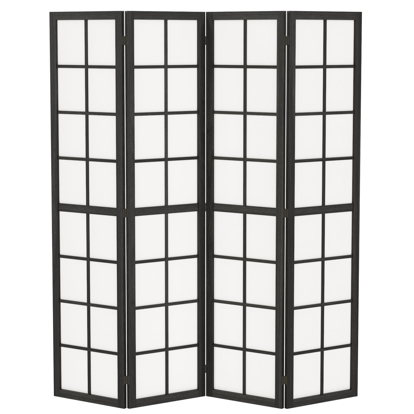 4 Panel Folding Room Divider, Freestanding Room Separator, Indoor Privacy Screen for Living Room, Bedroom, Black