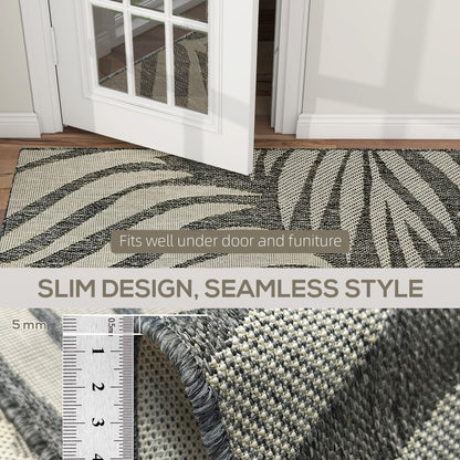 UV Resistant Indoor & Outdoor Area Rug, Easy-Cleaning Machine Washable Rug for Patio, Garden, Kitchen