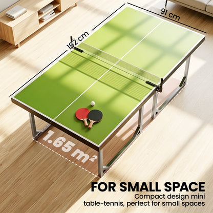 6ft Table Tennis Table, Ping Pong Table with Net, Foldable and Portable Ping Pong Set for Indoor Use, Easy Assemble, Midsize