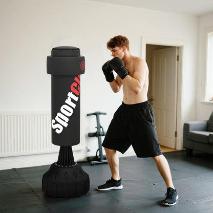 175cm Heavy Boxing Bag with Stand and Suction Cup Base