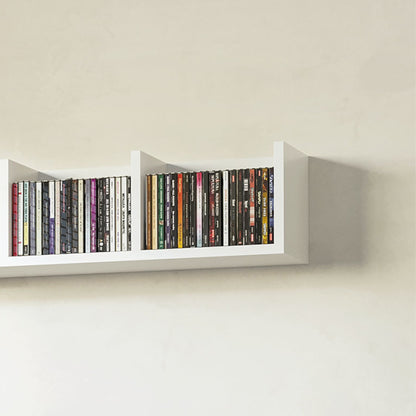 Wall-Mounted Media Storage Shelf – White