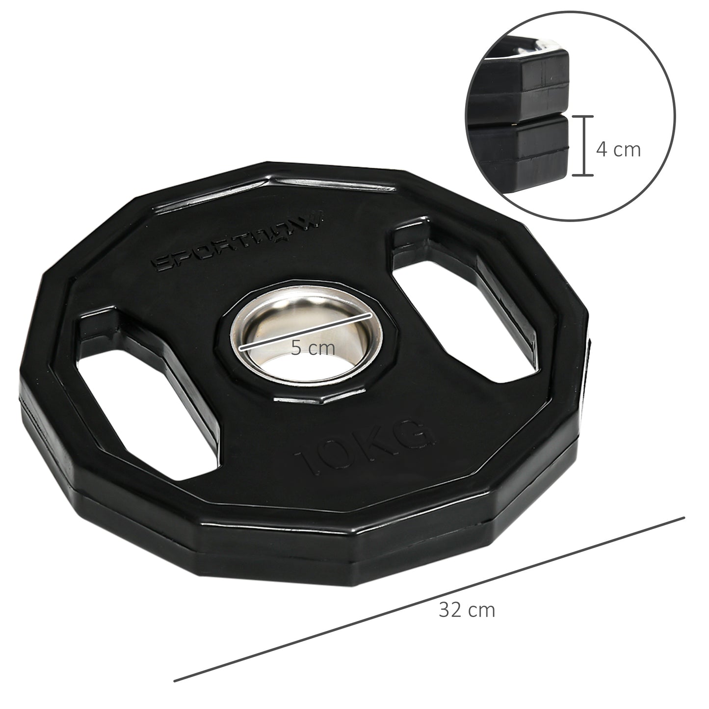 Olympic Weight Plates Set, Metal and Rubber Bumper Plates Weights Discs with 2"/5cm Holes