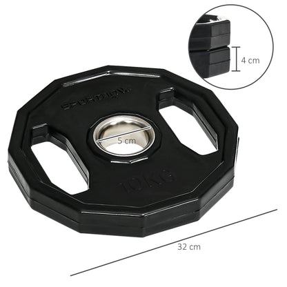 Olympic Weight Plates Set, Metal and Rubber Bumper Plates Weights Discs with 2"/5cm Holes