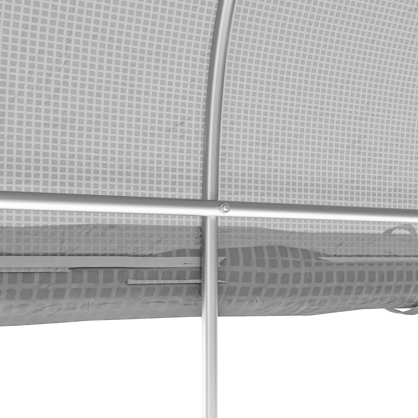 3 x 2(m) Walk-in Polytunnel Greenhouse, Zipped Roll Up Sidewalls, Mesh Door, 6 Mesh Windows