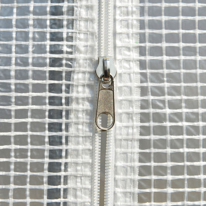 Walk-in Polytunnel Greenhouse Green House with Roll-up Sidewalls, UV-resistant PE Cover, 3 x 2 x 2m, White
