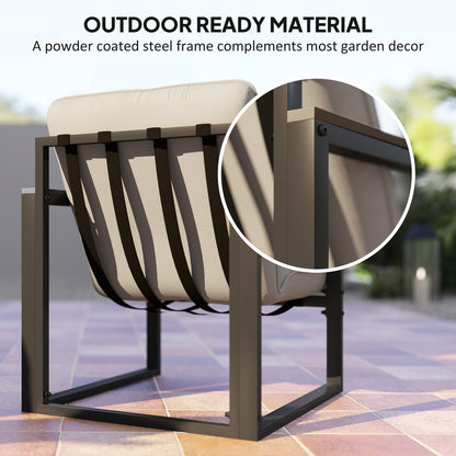 Garden Furniture Set, 4 Piece Indoor Outdoor Conservatory with Loveseat Sofa, Armchairs, Glass Top Coffee Table