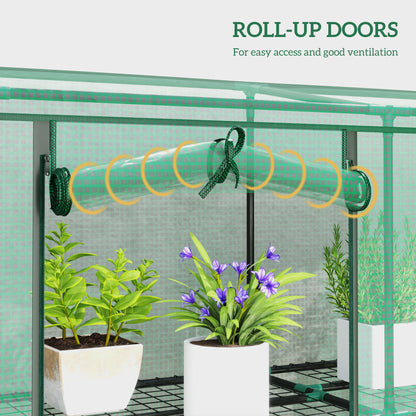 46 x 215 cm Nine-Shelf Greenhouse - Green