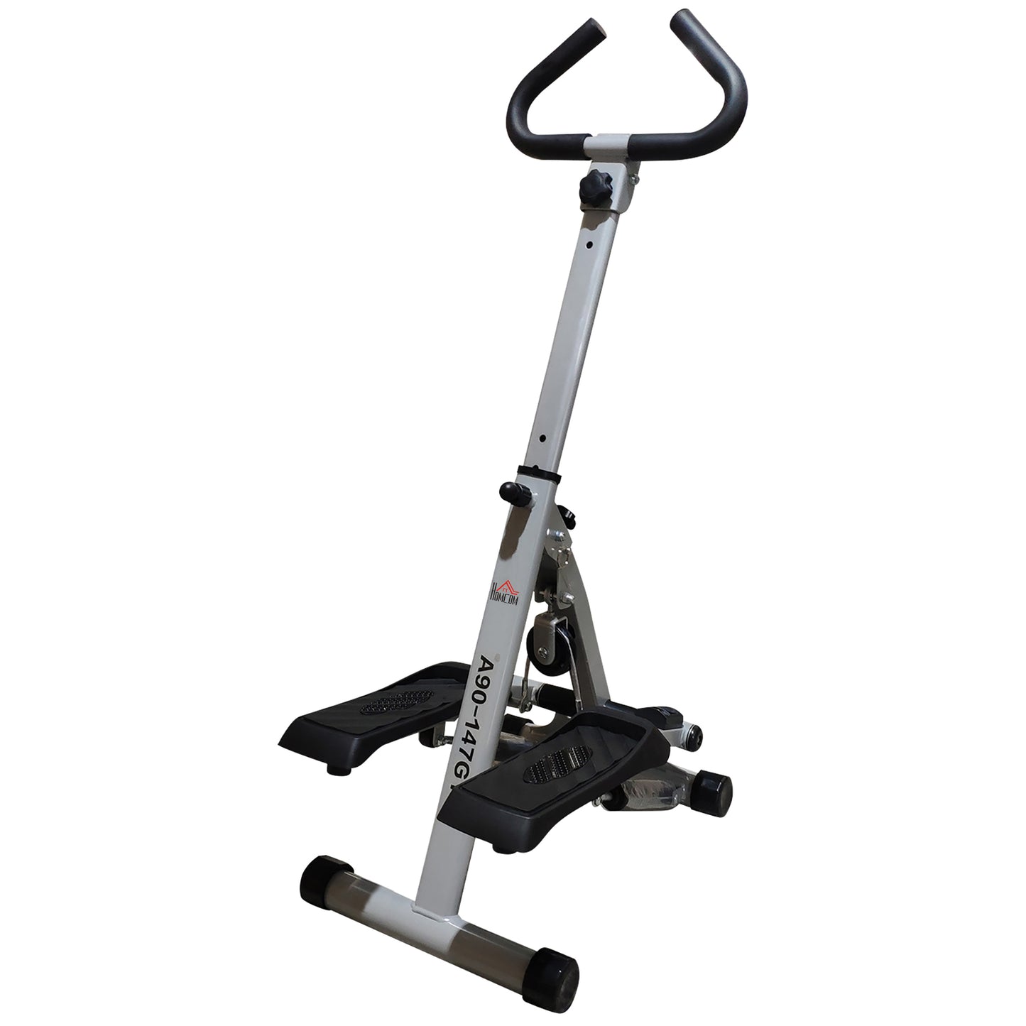 Stepper w/ Handle Hand Grip Workout Fitness Machine For Fitness Aerobic Exercise Home Gym Grey