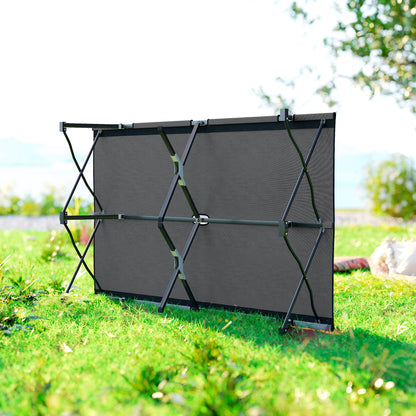Double Camping Cot Bed, with Bag - Charcoal Grey