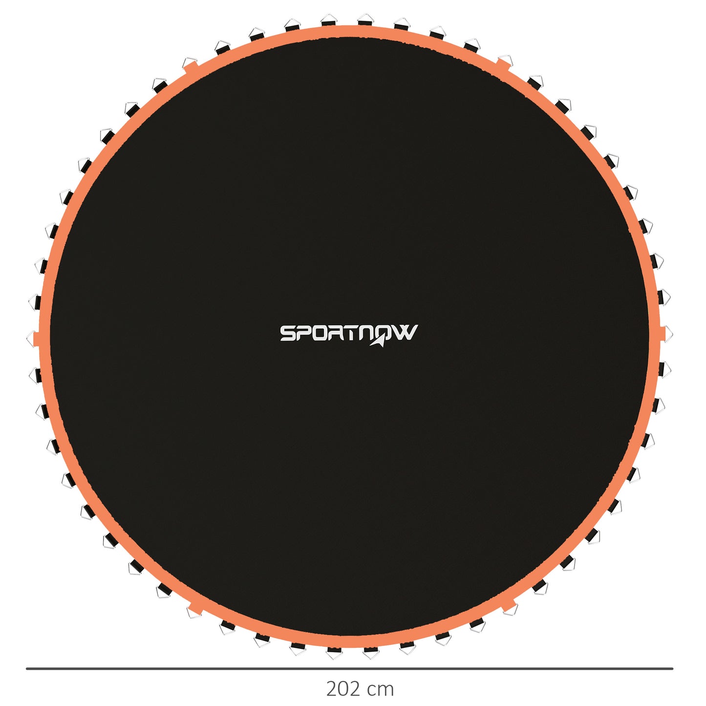Trampoline Replacement Mat with Spring Pull Tool, 42 V-Hooks, for 8ft Trampoline using 14cm Springs, Orange
