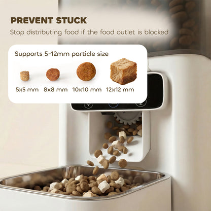 Automatic Cat Feeder, 4.5L WiFi Cat Food Dispenser with Timer, Programmable 1-10 Meals, Auto Pet Feeder